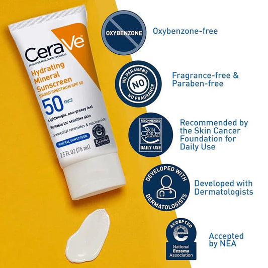 CeraVe 4-in-1 Skincare Kit – Cleanser, Serum, Sunblock & Night Cream