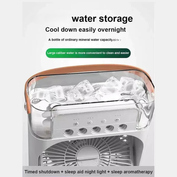 Portable Air Conditioner Fan | Usb Electric Fan With Led Night Light, Fine Mist Water