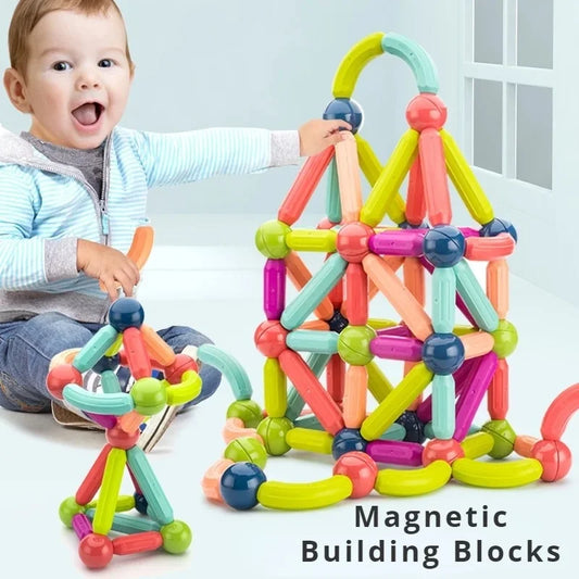 25 Pcs, Magnetic Building Blocks Set | STEM Educational Rods & Balls Toy for Kids