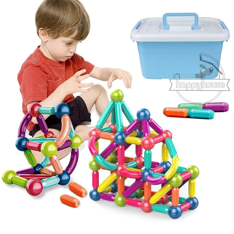 25 Pcs, Magnetic Building Blocks Set | STEM Educational Rods & Balls Toy for Kids