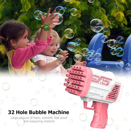 Bazooka Bubble Water Gun | Rechargeable Bubble Blaster Toy for Kids | Outdoor Fun