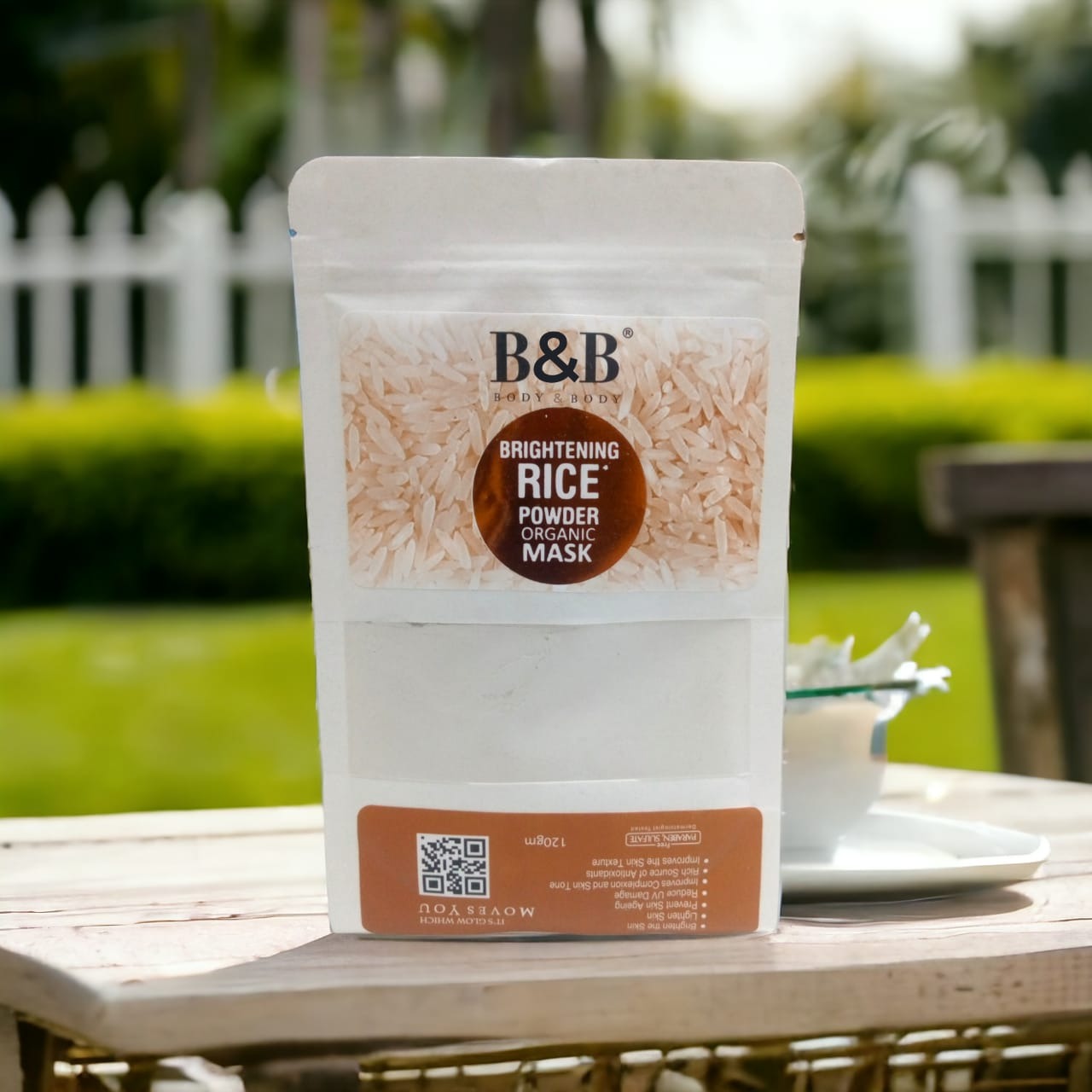 B.N.B Rice Facial Kit 3 in 1 Organic Brightening Glow Korean Face Scrub + Wash + Mask