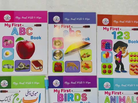 Pack of 10 Pre School Wipe And Clean Books For Your Kids - Reusable Tracing & Writing Activity Workbook for Kids - Kids Books For Early Learning - Reading Books For Kids And Children